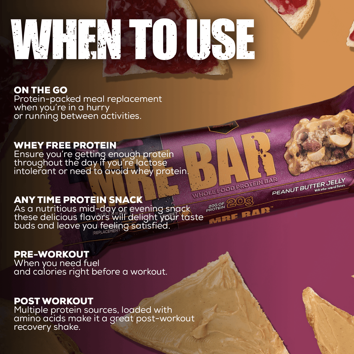 MRE PROTEIN BAR (1 BOX/ 12 BARS)