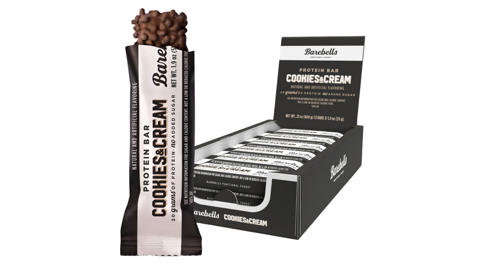 image of Barebells Cookies and Cream flavor